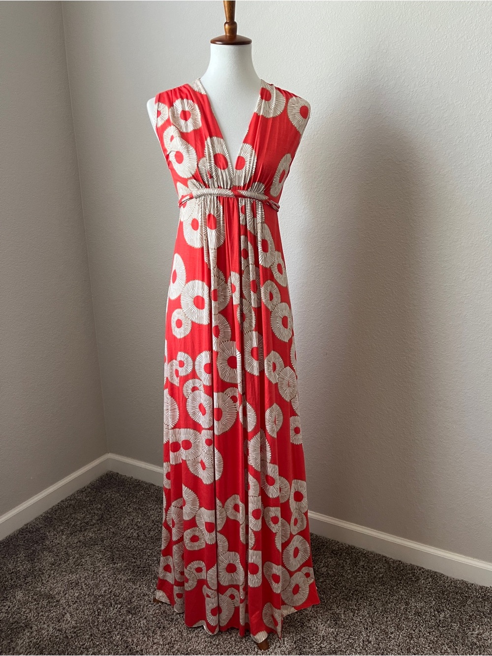 Rachel Pally Fiesta Compass Caftan Print Maxi Dress NWT